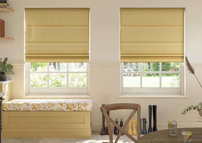 Atina (Blackout), Yellow Joy - Motorised Roman Blind - Image 3